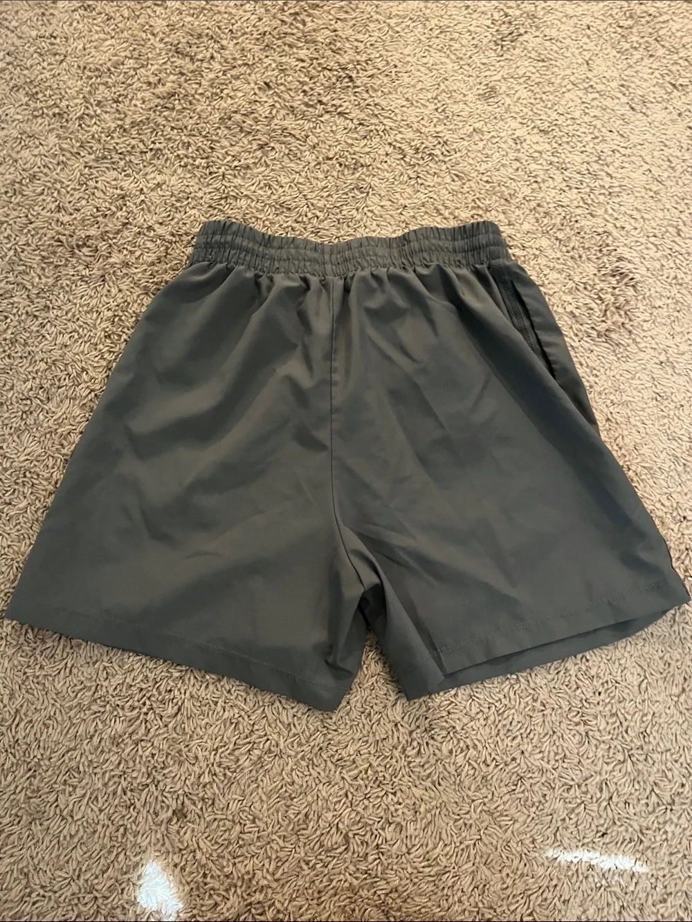 Nike Boy’s Charcoal Athletic Shorts with White Swoosh
